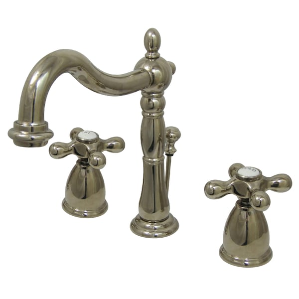 8" Widespread Bathroom Faucet, Polished Nickel
